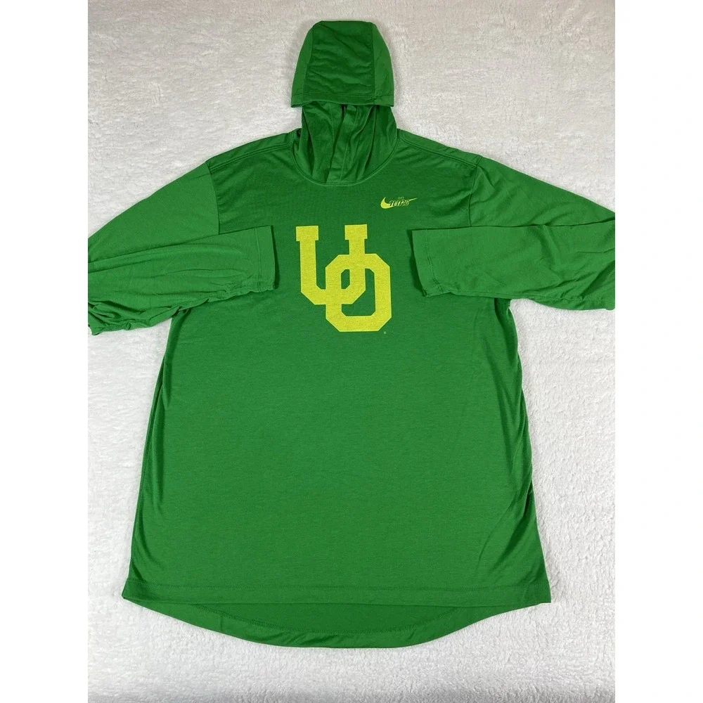 Nike UO‎ University Of Oregon Ducks Green Lightweight Hoodie Sweatshirt Size Lg